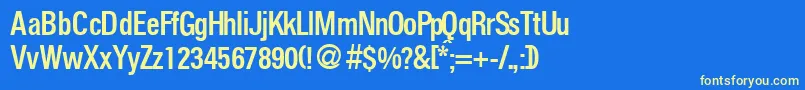 FoldersmeddbNormal Font – Yellow Fonts on Blue Background