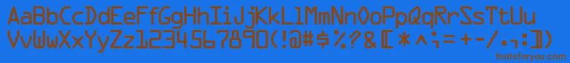 Ocr1sskRegular Font – Brown Fonts on Blue Background