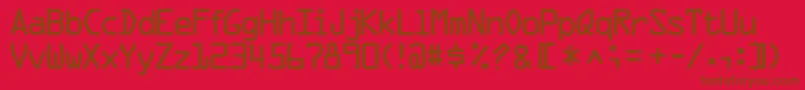 fuente Ocr1sskRegular – Fuentes Marrones Sobre Fondo Rojo