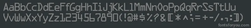 Więcej informacji o czcionce Ocr1sskRegular Czcionka Ocr1sskRegular – szare czcionki na czarnym tle