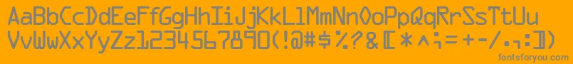 Police Ocr1sskRegular – polices grises sur fond orange