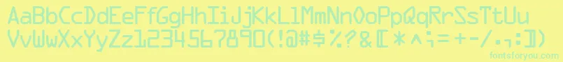 fuente Ocr1sskRegular – Fuentes Verdes Sobre Fondo Amarillo