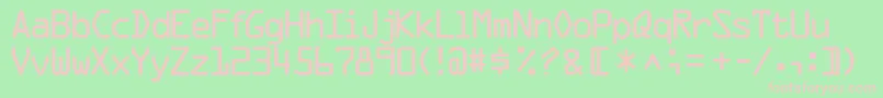 フォントOcr1sskRegular – 緑の背景にピンクのフォント