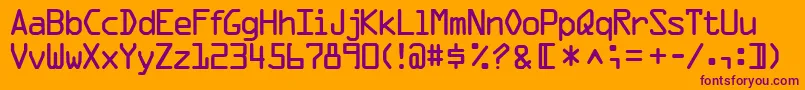 Ocr1sskRegular Font – Purple Fonts on Orange Background