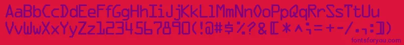 fuente Ocr1sskRegular – Fuentes Moradas Sobre Fondo Rojo