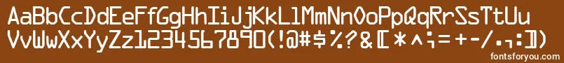 フォントOcr1sskRegular – 茶色の背景に白い文字