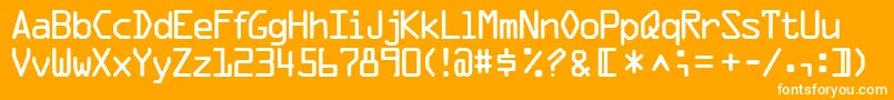 フォントOcr1sskRegular – オレンジの背景に白い文字