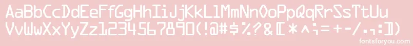 フォントOcr1sskRegular – ピンクの背景に白い文字