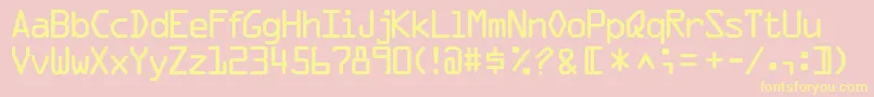 Ocr1sskRegular Font – Yellow Fonts on Pink Background