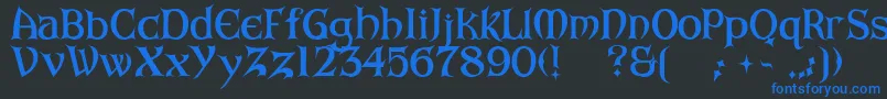ArkhamBold Font – Blue Fonts on Black Background