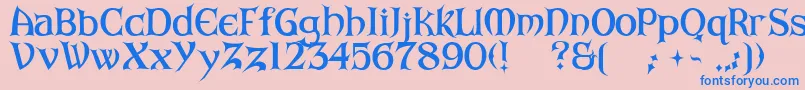 ArkhamBold Font – Blue Fonts on Pink Background