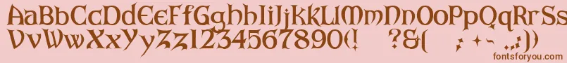 ArkhamBold Font – Brown Fonts on Pink Background