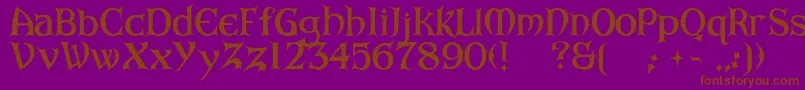 ArkhamBold Font – Brown Fonts on Purple Background