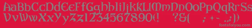 ArkhamBold Font – Gray Fonts on Red Background