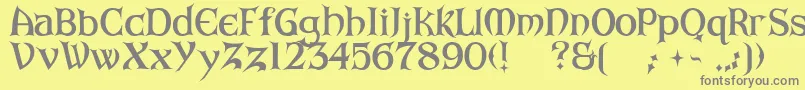 ArkhamBold Font – Gray Fonts on Yellow Background