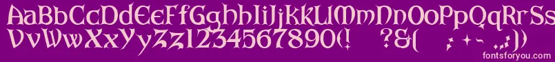 ArkhamBold Font – Pink Fonts on Purple Background
