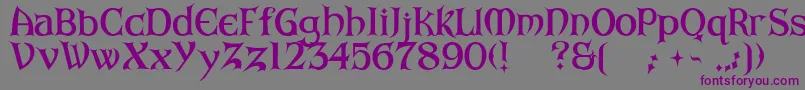 ArkhamBold Font – Purple Fonts on Gray Background