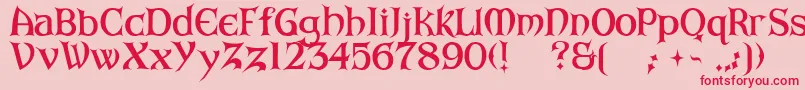 ArkhamBold Font – Red Fonts on Pink Background