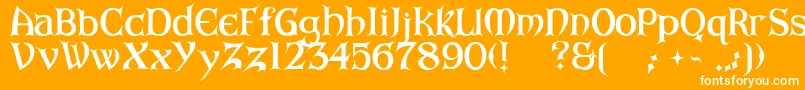 fuente ArkhamBold – Fuentes Blancas Sobre Fondo Naranja