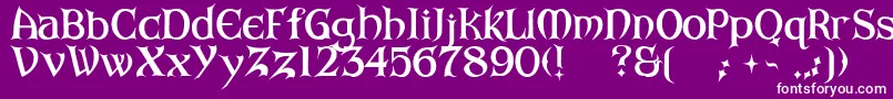 Police ArkhamBold – polices blanches sur fond violet