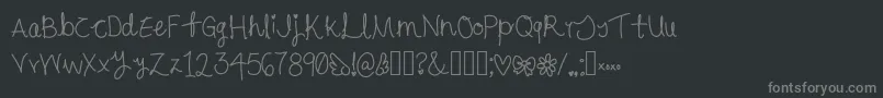 fuente Cursive – Fuentes Grises Sobre Fondo Negro