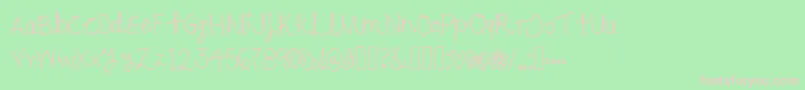 Cursive Font – Pink Fonts on Green Background