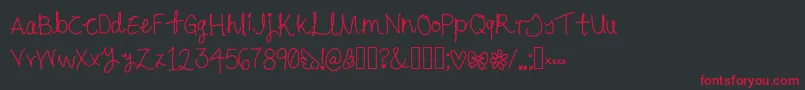 Fonte Cursive – fontes vermelhas em um fundo preto