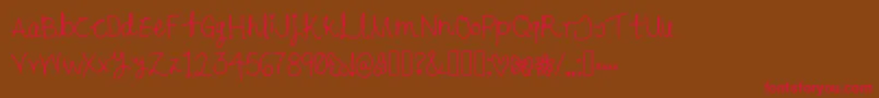 Cursive Font – Red Fonts on Brown Background