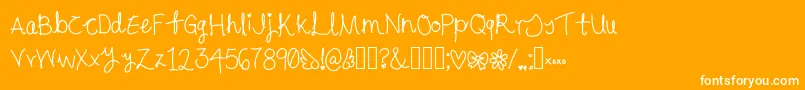 Więcej informacji o czcionce Cursive Czcionka Cursive – białe czcionki na pomarańczowym tle