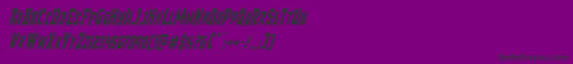 フォントDemonpriestcondital – 紫の背景に黒い文字