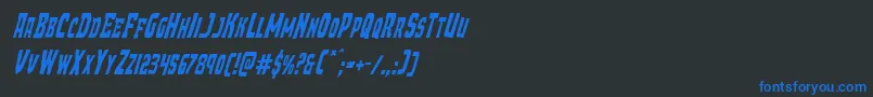 Demonpriestcondital Font – Blue Fonts on Black Background