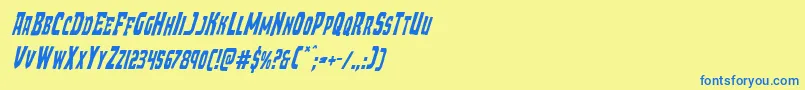 Demonpriestcondital Font – Blue Fonts on Yellow Background