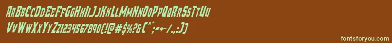 Demonpriestcondital Font – Green Fonts on Brown Background