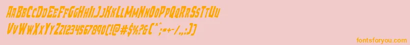 Шрифт Demonpriestcondital – оранжевые шрифты на розовом фоне