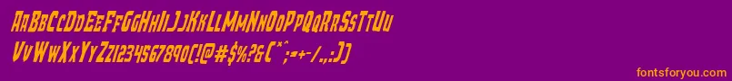 Шрифт Demonpriestcondital – оранжевые шрифты на фиолетовом фоне