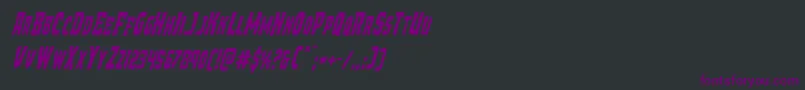 Czcionka Demonpriestcondital – fioletowe czcionki na czarnym tle