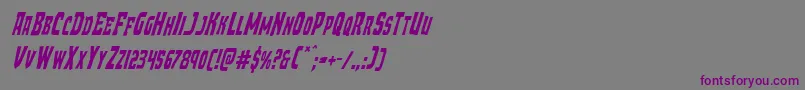 Шрифт Demonpriestcondital – фиолетовые шрифты на сером фоне