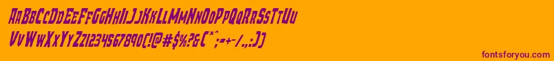 Demonpriestcondital Font – Purple Fonts on Orange Background