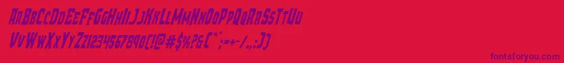 Police Demonpriestcondital – polices violettes sur fond rouge