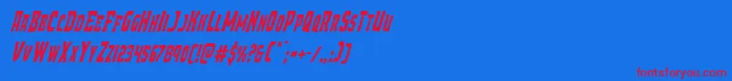 Шрифт Demonpriestcondital – красные шрифты на синем фоне