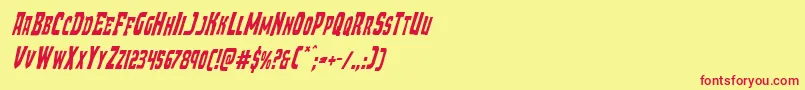 Шрифт Demonpriestcondital – красные шрифты на жёлтом фоне