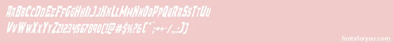 フォントDemonpriestcondital – ピンクの背景に白い文字
