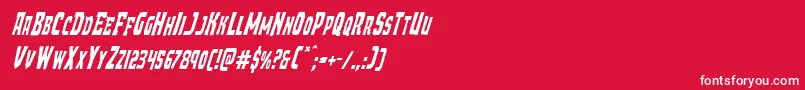 Шрифт Demonpriestcondital – белые шрифты на красном фоне