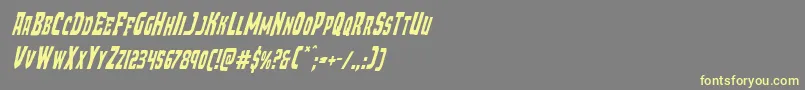Шрифт Demonpriestcondital – жёлтые шрифты на сером фоне
