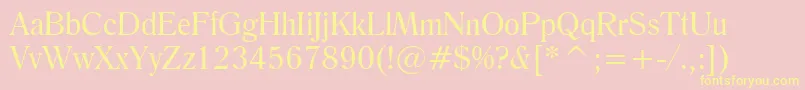 9salerno Font – Yellow Fonts on Pink Background