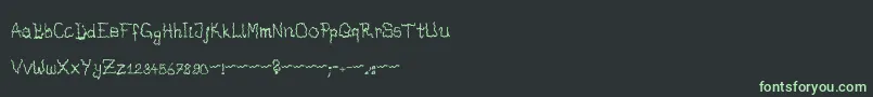 フォントDrunkenHorrorGhost – 黒い背景に緑の文字