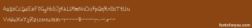 DrunkenHorrorGhost Font – White Fonts on Brown Background