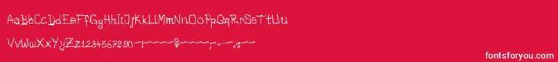 DrunkenHorrorGhost Font – White Fonts on Red Background