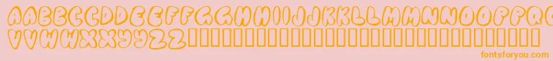 Chubb ffy Font – Orange Fonts on Pink Background