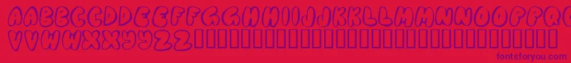 Chubb ffy Font – Purple Fonts on Red Background